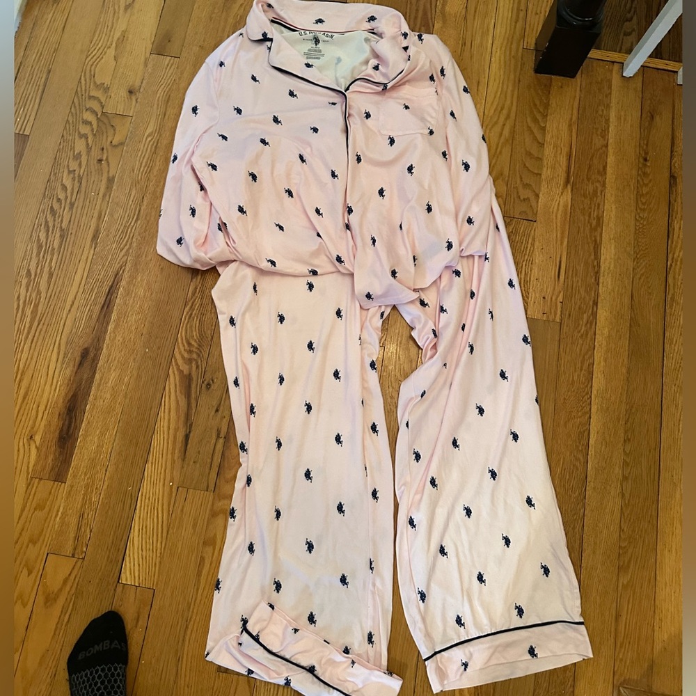 Polo Ralph Lauren pink and blue PJs.